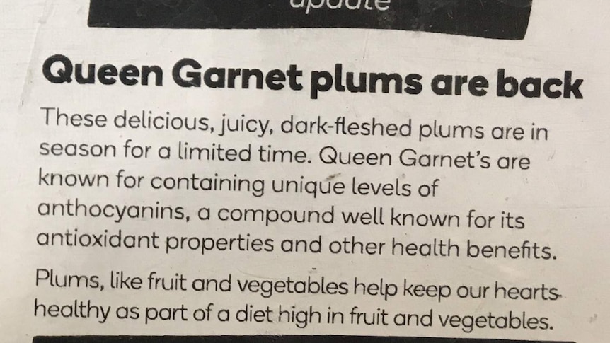 An explanation of the health benefits of queen garnet plums