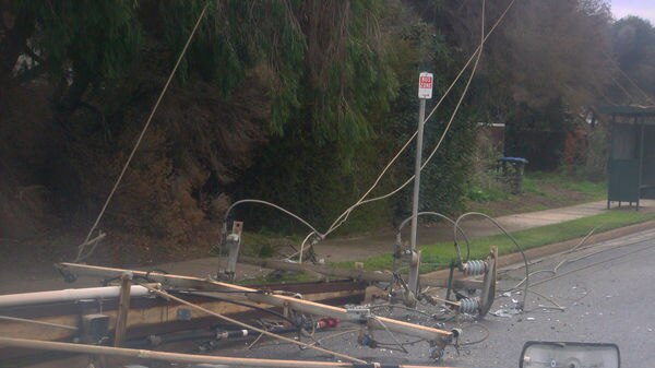 electricity lines down