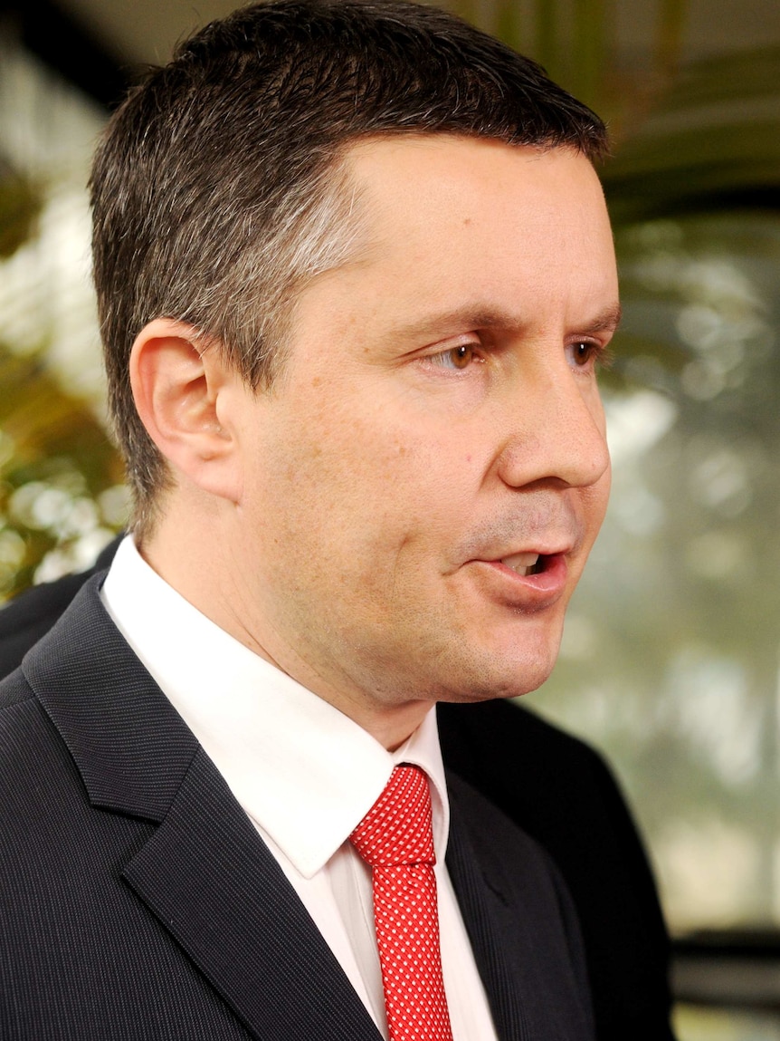 Climate Change Minister Mark Butler speaks during a press conference.