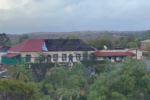 The roof missing from a tavern