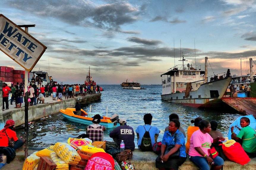 Solomon Islander voters wait to return home
