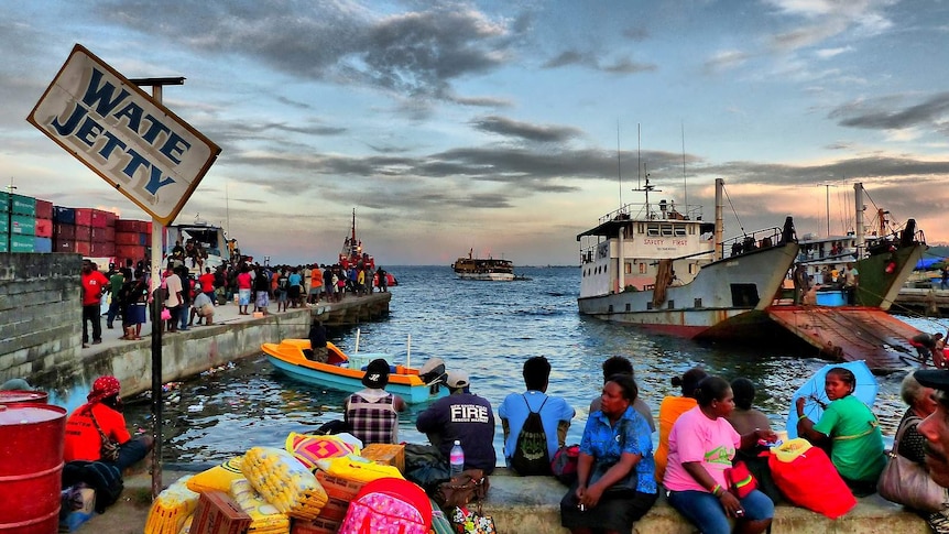 Solomon Islander voters wait to return home