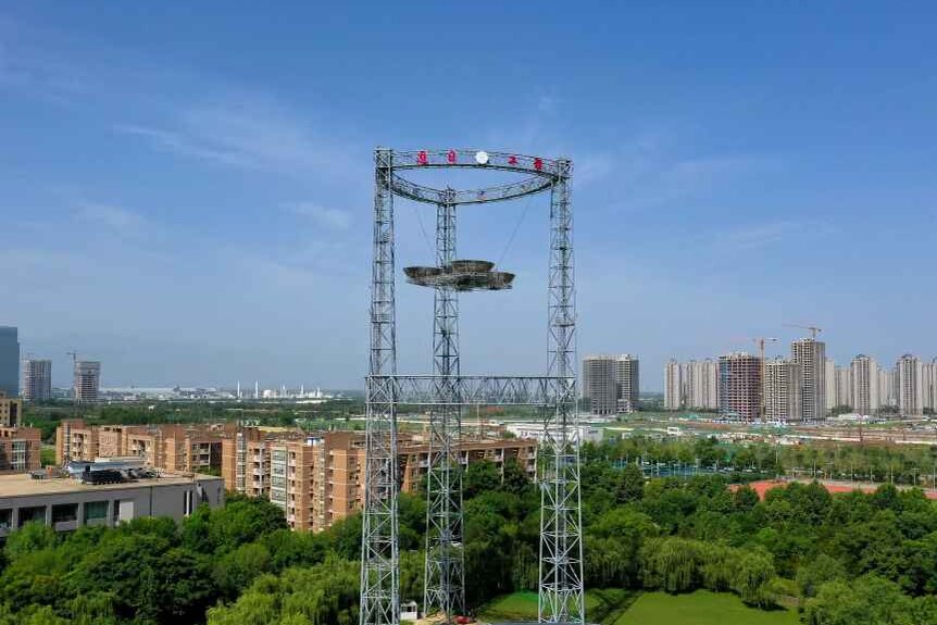 The SBSP test tower constructed at Xidian University