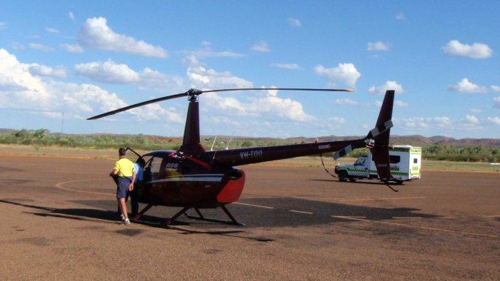 Helicopter at Halls Creek