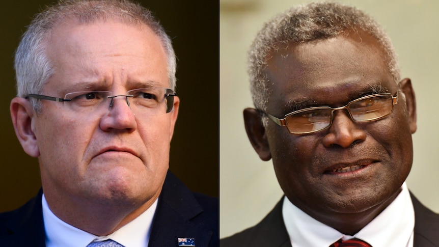 Scott Morrison and Manasseh Sogavare