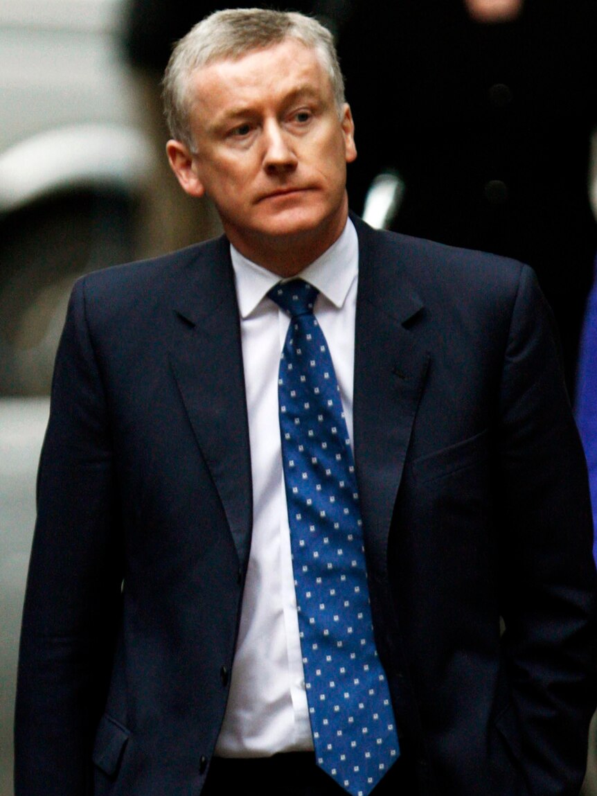 Former Royal Bank of Scotland chief executive, Fred Goodwin, arrives for a RBS shareholders meeting.