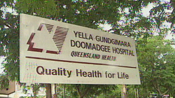 The sign outside Doomadgee Hospital