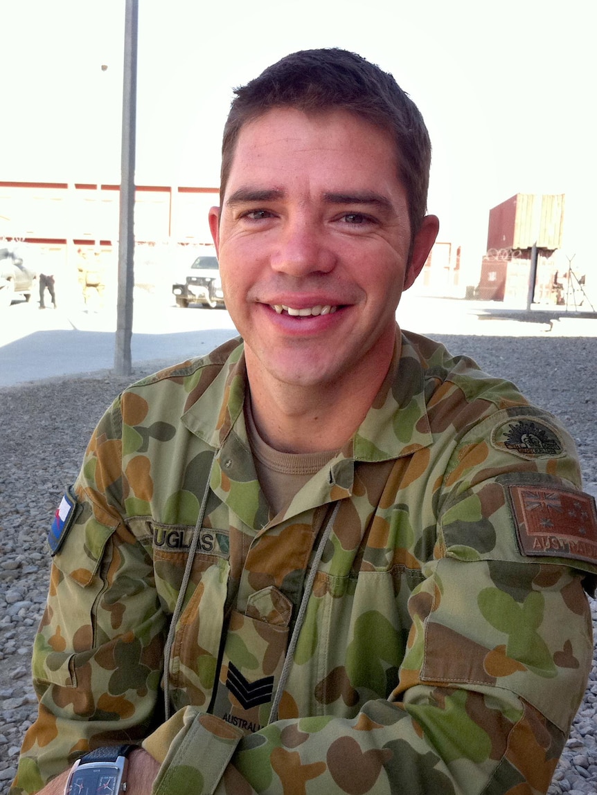 Sgt Timothy Douglas at Tarin Kot in Afghanistan.