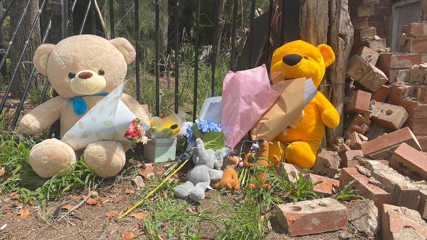 Teddy bears left at a crash scene