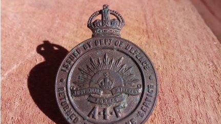 World War I Return from service badge found in a Perth field