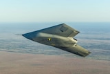 The Taranis unmanned drone in flight over what is believed to be the Woomera Prohibited Area.
