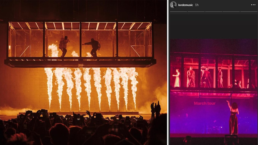 Lorde accuses Kanye West and Kid Cudi of stealing her glass box stage  design, The Independent