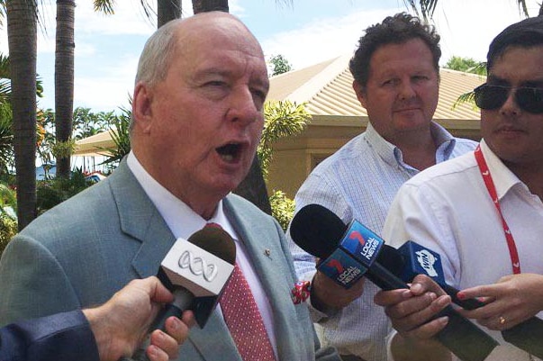 Sydney broadcaster Alan Jones in Townsville