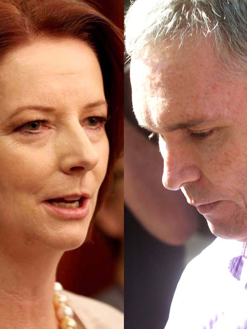 LtoR Julia Gillard and Craig Thomson.