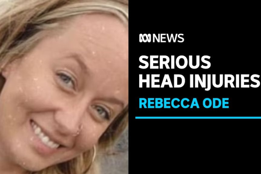 Serious Head Injuries, Rebecca Ode: A blonde haired woman smiles in a selfie-style photo.