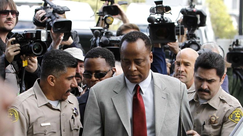 Doctor Conrad Murray, the late Michael Jackson's personal physician, arrives at court