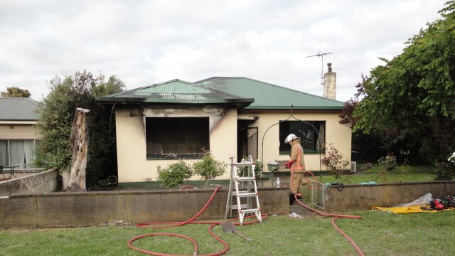 House damaged by fire