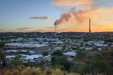 Smoke billows over the city of Mount Isa.