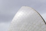 Huge security clampdown: Closure signs are put in place at the Sydney Opera House