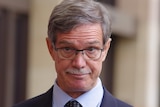Mike Nahan talking to the media outside State Parliament