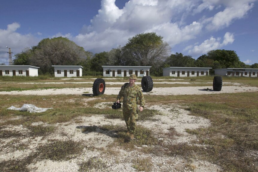 Former detention centre in Nauru. (AAP: Alex Ellinghausen)