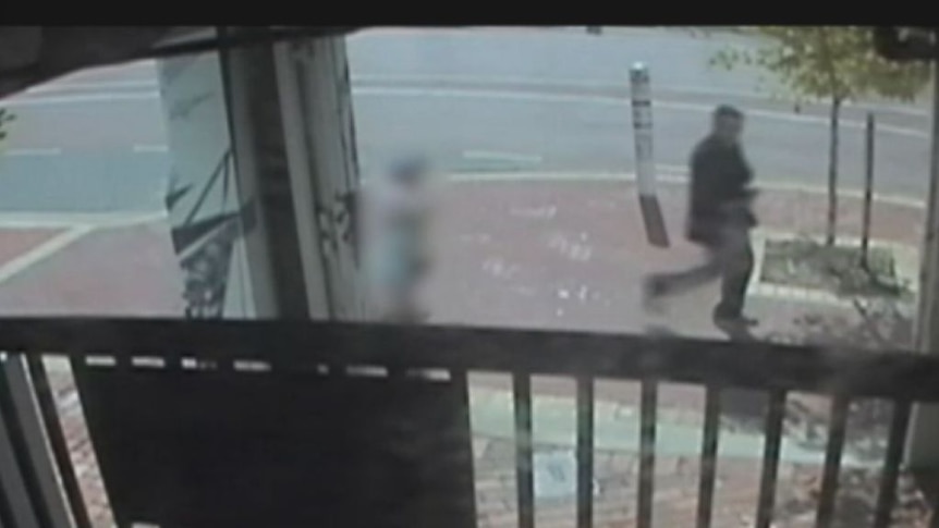 Footage shows man leading children away from care facility