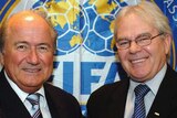 Les Murray with Sepp Blatter