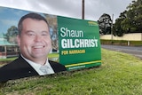An election sign for Shaun Gilchrist, National Party candidate for Narracan in the 2022 Victorian state election.