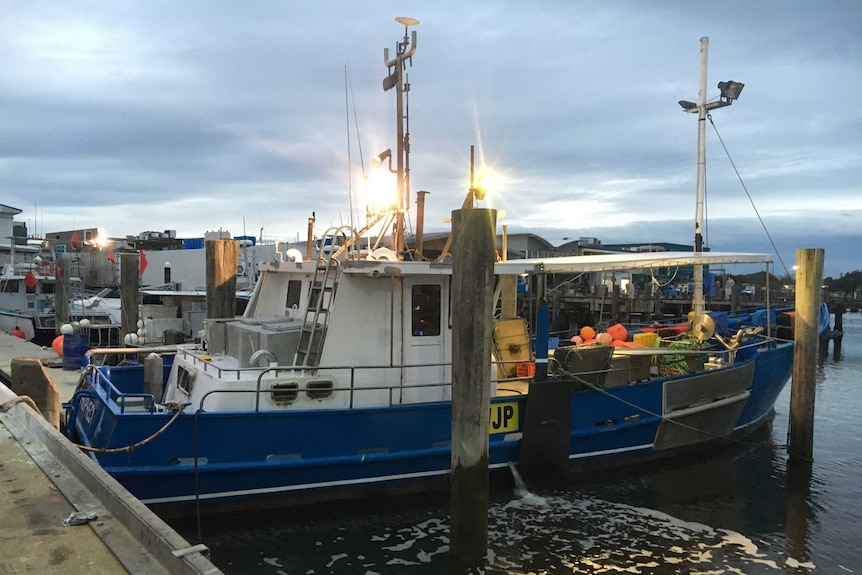 Spanner crab vessels return after two days at sea.