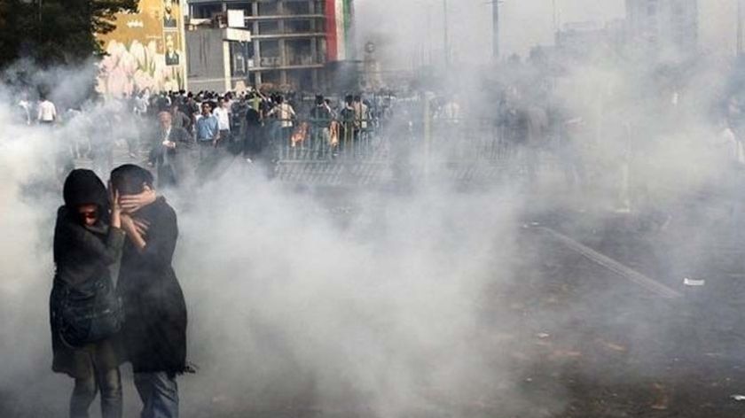 New clashes: Witnesses said police beat protesters with batons and fired tear gas.