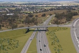 An artists impression if how the bypass will look from the air when completed