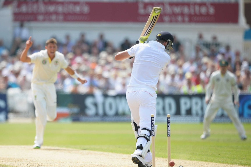 Pietersen loses his middle stump