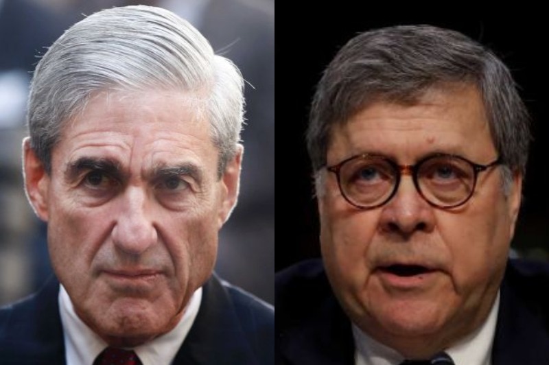 Robert Mueller and William Barr