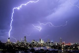 Lightning over Brisbane last night.