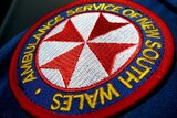 Ambulance Service of NSW patch on a shoulder of a paramedic