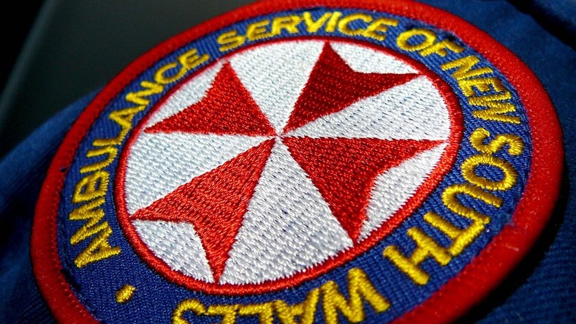 Ambulance Service of NSW patch on a shoulder of a paramedic