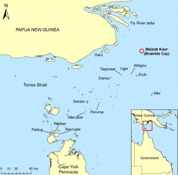 Map of Torres Strait region