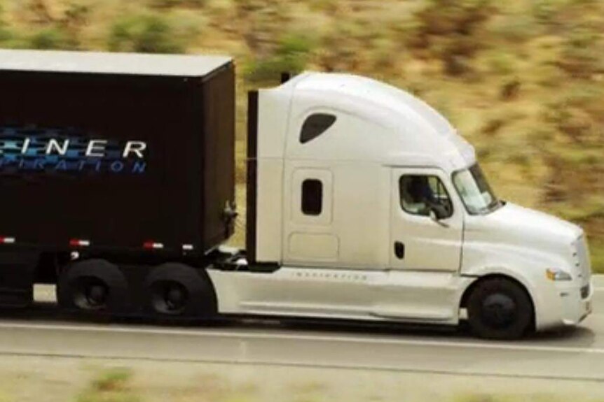 Daimler self-driving truck at Hoover Dam