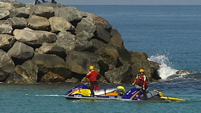 Searchers on jet skis