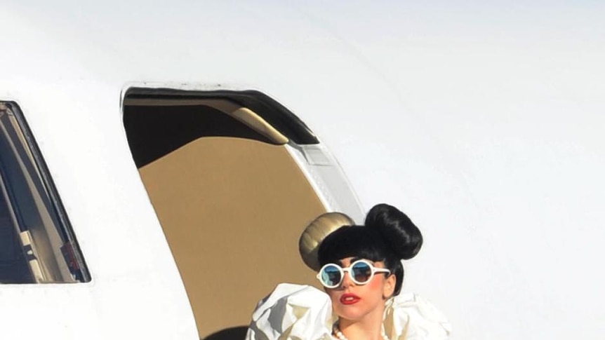 Gaga arrives in Sydney