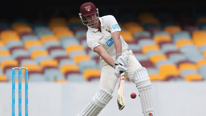 Ben Cutting scored 109 for the Bulls at the Gabba, including 12 fours and four sixes.