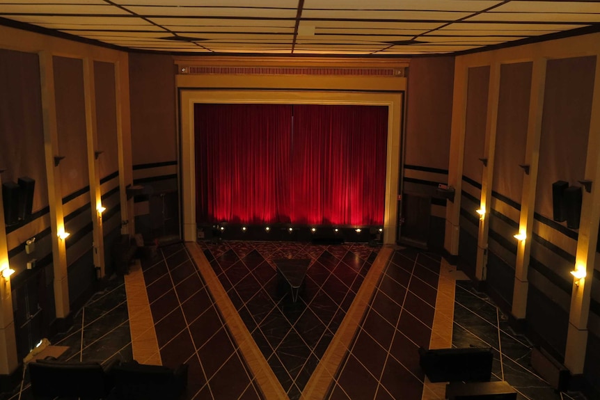 Inside the main room of the Paragon theatre