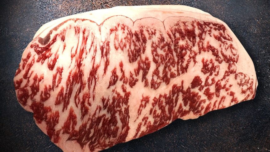 Close up picture of Wagyu steak