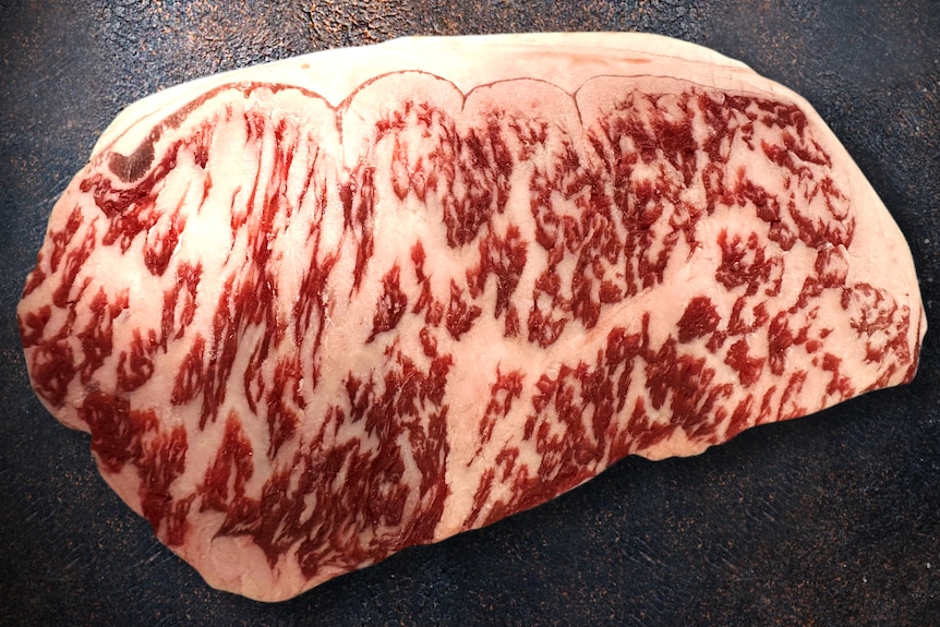 Close up picture of Wagyu steak