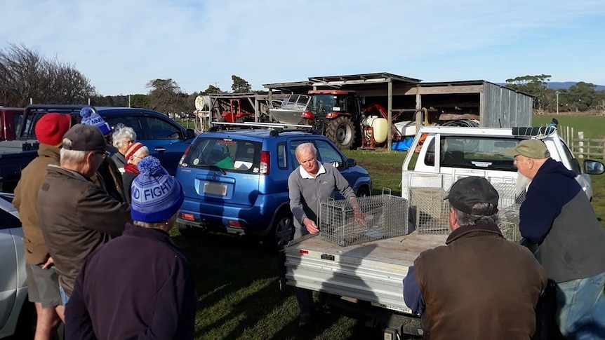 West Tamar Landcare with cat trap