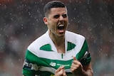 Tom Rogic scores Celtic's winner in the Scottish Cup final