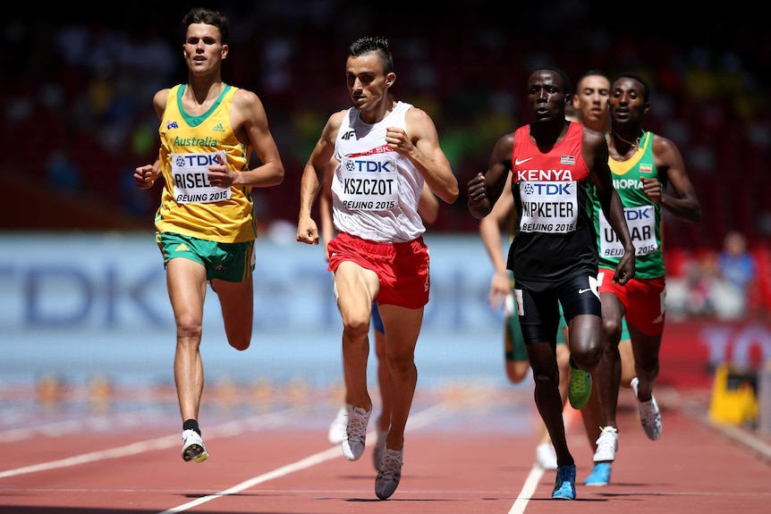 Jeff Riseley finishes third in his 800m heat