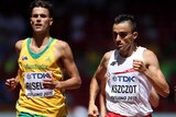 Jeff Riseley finishes third in his 800m heat