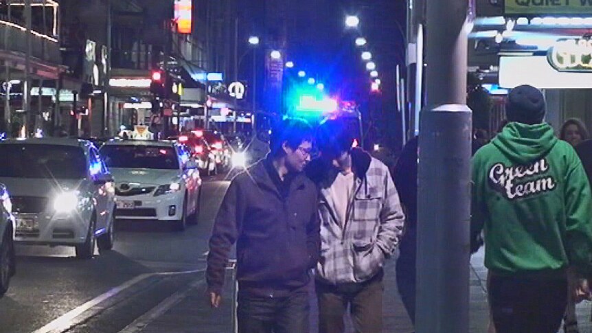 Hindley Street at night