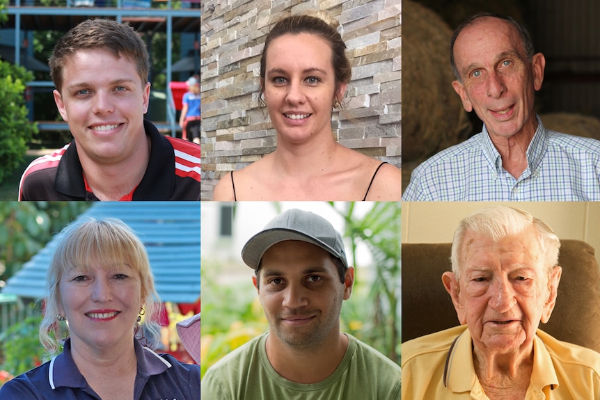 A patchwork of eight faces of young and old, men and women.